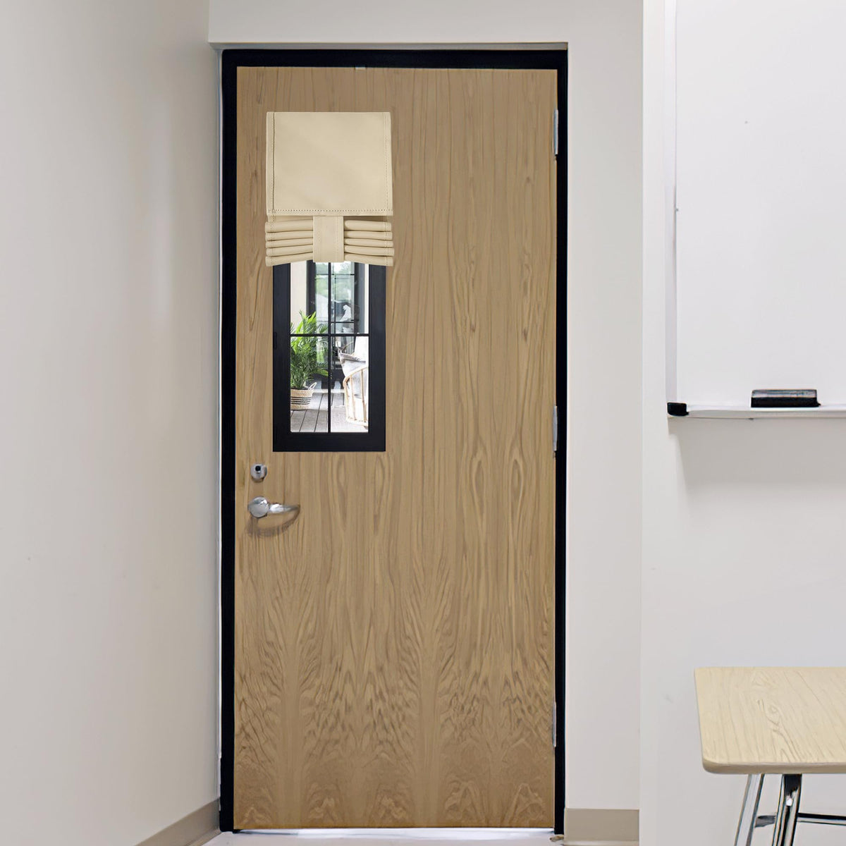 RYB HOME Blackout French Door Curtain, No Drill, W26 x L69, Black, 1 Panel