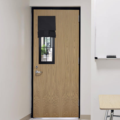 RYB HOME Blackout French Door Curtain, No Drill, W26 x L69, Black, 1 Panel