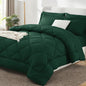 CozyLux Full Comforter Set 82"x86" Dark Grey - 7 Piece Bed in a Bag
