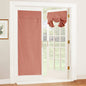 RYB HOME Blackout French Door Curtain, No Drill, W26 x L69, Black, 1 Panel