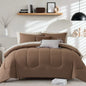 Monbix Full Size Comforter Sets - 7 Pieces Bed in a Bag Full Bedding Set