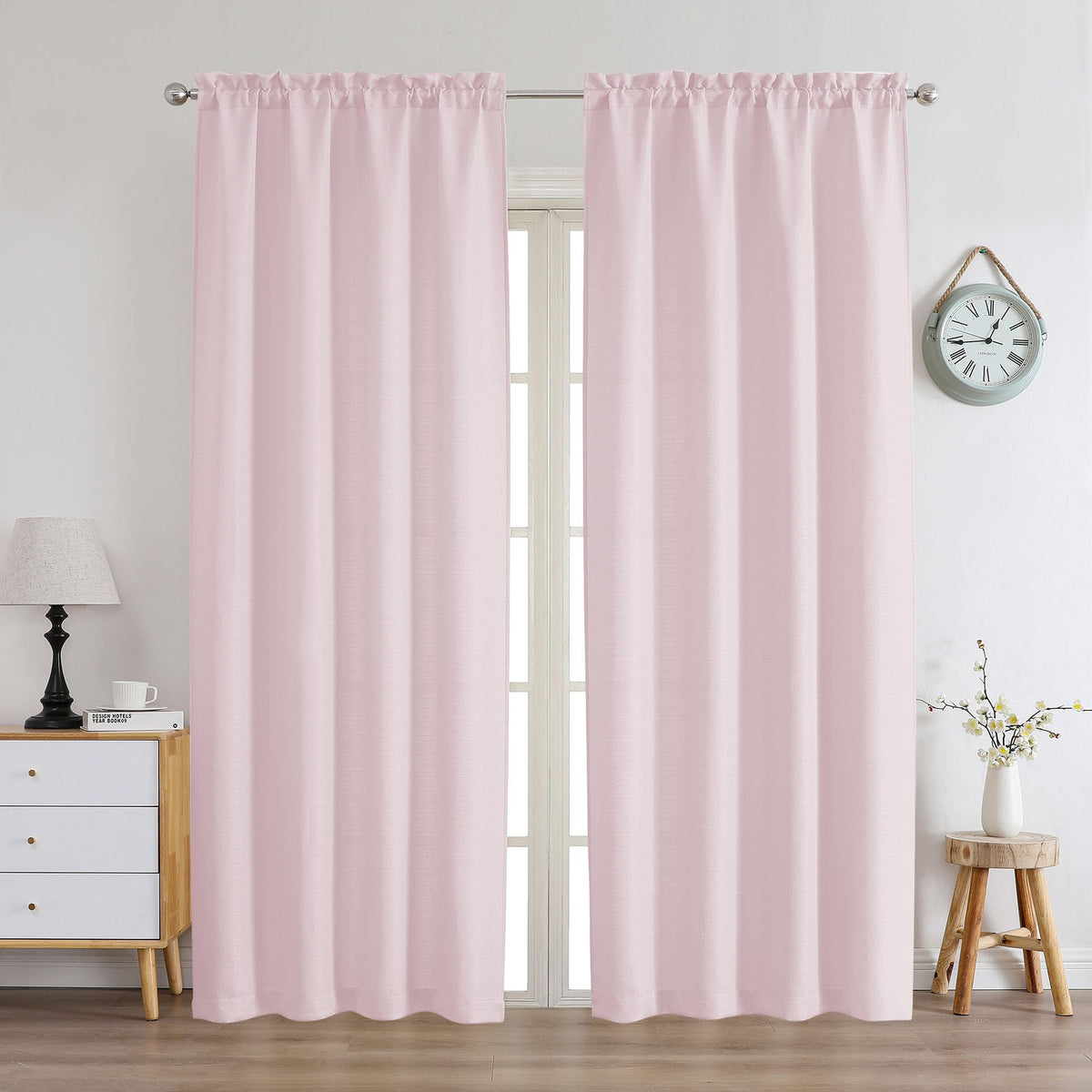 Chyhomenyc 2 Panels White Kitchen Curtains 36 Inch Length Tier Curtain