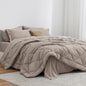 Love's cabin Full Comforter Set Black, 7 Pieces Full Bed in a Bag, All Season Bedding Sets with 1 Comforter, 1 Flat Sheet, 1 Fitted Sheet, 2 Pillowcase and 2 Pillow Sham