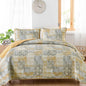 Mybedsoul Boho Quilts Queen Size, Patchwork Floral Bedding Set, Blue