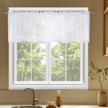 SpaceDresser Sheer Voile Curtains for Living Room 84 Inch Long 2 Panels