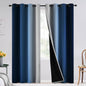 SimpleHome Ombre Black to Grey White Curtains for Living Room 52Wx84L