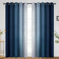 SimpleHome Ombre Black to Grey White Curtains for Living Room 52Wx84L