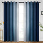 SimpleHome Ombre Black to Grey White Curtains for Living Room 52Wx84L