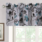 H.VERSAILTEX Blackout Curtain Valances for Kitchen Window/Living Room/Bathroom Privacy Added Rod Pocket Home Decoration Winow Valance, 52" W x 18" L, Floral in Sage and Brown