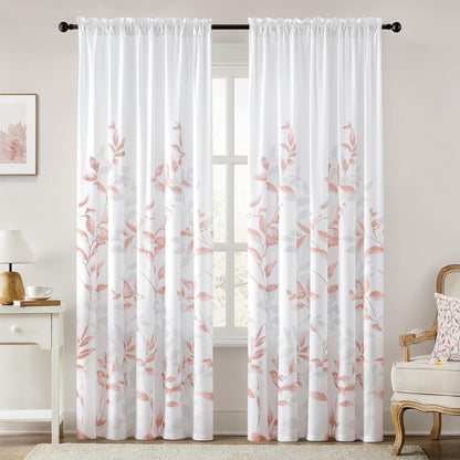 HOMEIDEAS Kitchen Curtains, Short Non-See-Through Privacy Curtains 30"X36"