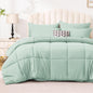 Love's cabin Queen Comforter Set, 7 Pieces Bed in a Bag, Black