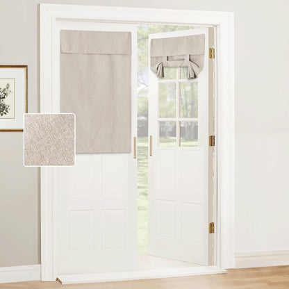 RYB HOME Tricia Room Darkening Curtains for French Door,Door Curtain Blinds