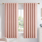 Linen Total Blackout Curtains for Bedroom Living Room 84 Inch, Cream