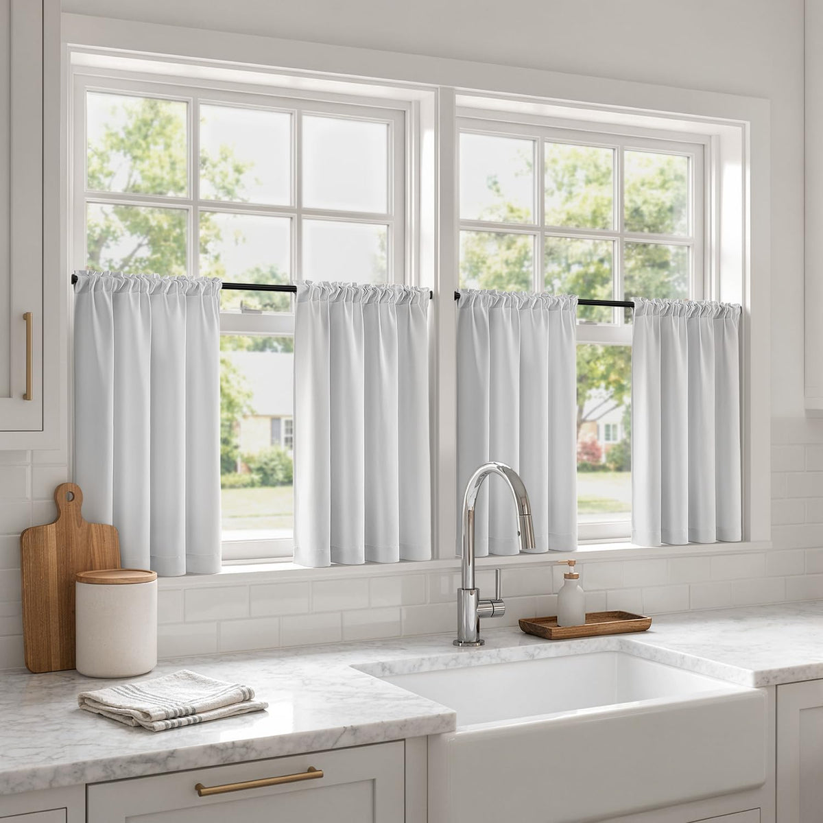 MIULEE Black Blackout Curtains 63 Inch Length for Bedroom Set of 4 Panels