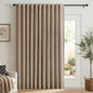 Linen Total Blackout Curtains for Bedroom Living Room 84 Inch, Cream