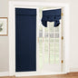 RYB HOME Blackout French Door Curtain, No Drill, W26 x L69, Black, 1 Panel