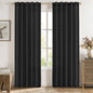 MIULEE Faux Linen Curtains 84 Inch Length 2 Panels Natural Semi Sheer Curtain with Back Tab Rod Pocket, Light Filtering Window Privacy Burlap Drapes for Living Room Bedroom 42W x 84L Linen