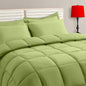TAIMIT Twin Size Comforter Set - 5 Pieces, Bed in a Bag Bedding Sets with All Season Soft Quilted Warm Fluffy Reversible Comforter,Flat Sheet,Fitted Sheet,1 Pillow Shams,1 Pillowcases,Black