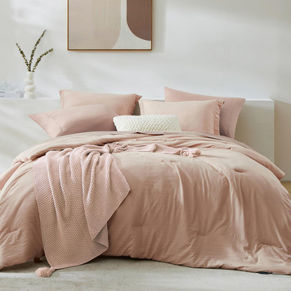 Full Size Comforter Sets-7 Pieces Ultra Soft Bed in a Bag Full Bedding Sets