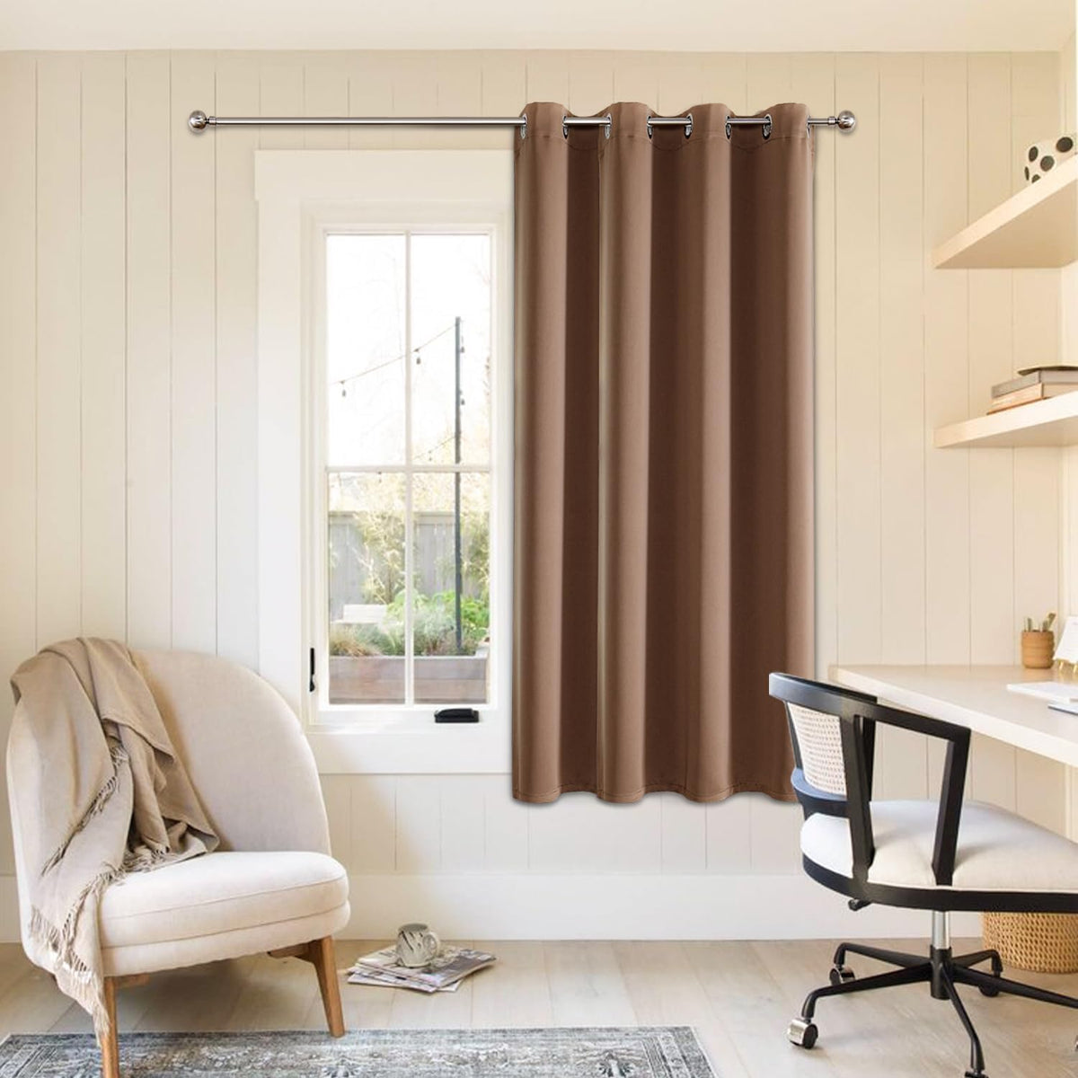 ChrisDowa Blackout Curtains Door Curtain for Doorway Privacy Closet Drapes