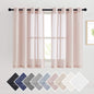 NICETOWN Semi Sheer Linen Ivory Curtains for Bedroom, W52xL84, 2 Panels