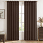 MIULEE Faux Linen Curtains 84 Inch Length 2 Panels Natural Semi Sheer Curtain with Back Tab Rod Pocket, Light Filtering Window Privacy Burlap Drapes for Living Room Bedroom 42W x 84L Linen