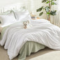 Litanika Queen Comforter Set Sage Green, 3 Pieces Lightweight Solid Bed Set