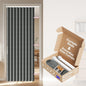 AJAZZ Blackout Accordion Door Magnetic Door Curtain Folding Closet Doors Curtain Invisible for Bedroom Room Living Room Doorway, Grey 42" W x 78" L, 1 Panel