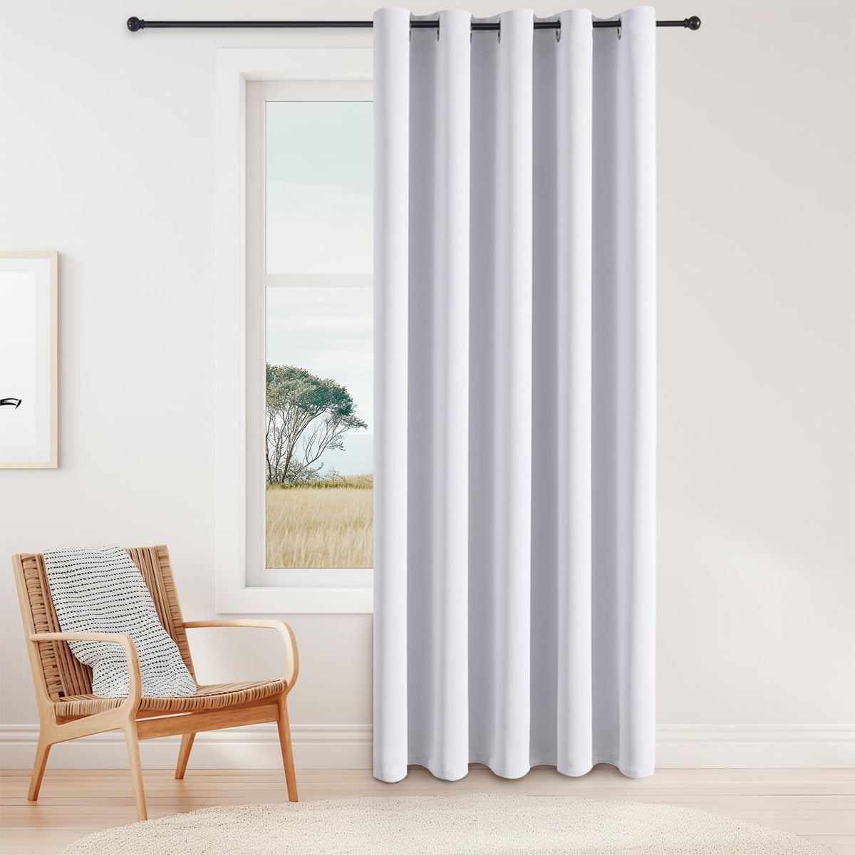 ChrisDowa Blackout Curtains Door Curtain for Doorway Privacy Closet Drapes