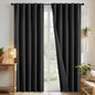 Joydeco Blackout Curtains for Bedroom, Black out curtains 96 inch long 2 Panels, Long Black Drapes with Rod Pocket Back Tab, Room Darkening Noise Reducing & Wrinkle-Free Drapes for Living Room Windows