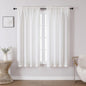 Chyhomenyc 2 Panels White Kitchen Curtains 36 Inch Length Tier Curtain