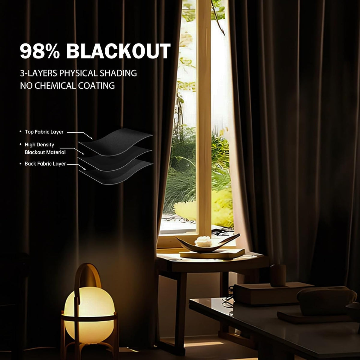 Room Divider Ceiling Mounted Curtains Track Sets Extra Wide Blackout Curtain Flexible Tracks for Bedroom Privacy Partition Separator, 1 Panel Black Drape and White Rail, W8.3 x H8ft