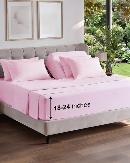 CGK Extra Deep King Sheet Set - 6pc Cooling Sheets - White