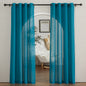 NICETOWN Semi Sheer Linen Ivory Curtains for Bedroom, W52xL84, 2 Panels