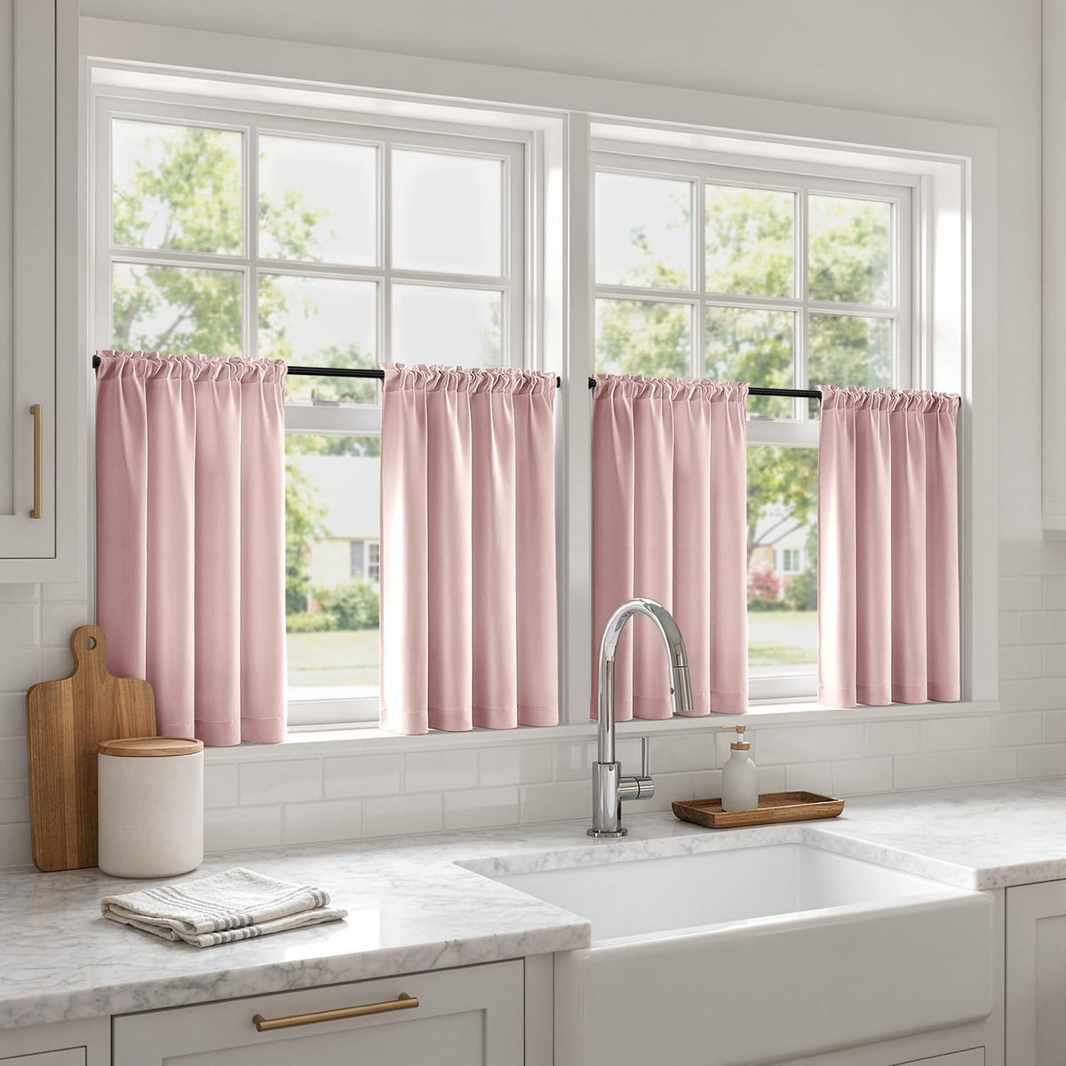MIULEE Black Blackout Curtains 63 Inch Length for Bedroom Set of 4 Panels