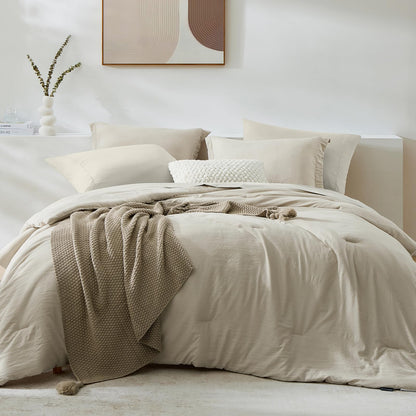 Full Size Comforter Sets-7 Pieces Ultra Soft Bed in a Bag Full Bedding Sets