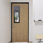 RYB HOME Blackout French Door Curtain, No Drill, W26 x L69, Black, 1 Panel