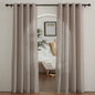 NICETOWN Semi Sheer Linen Ivory Curtains for Bedroom, W52xL84, 2 Panels