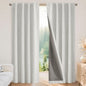 Joydeco 100% Blackout Curtains for Bedroom - Nature Linen 84 Inch Long