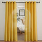 NICETOWN Semi Sheer Linen Ivory Curtains for Bedroom, W52xL84, 2 Panels
