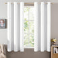 MIULEE 100% Blackout Linen Curtains for Bedroom 52x84 Inches Natural Beige