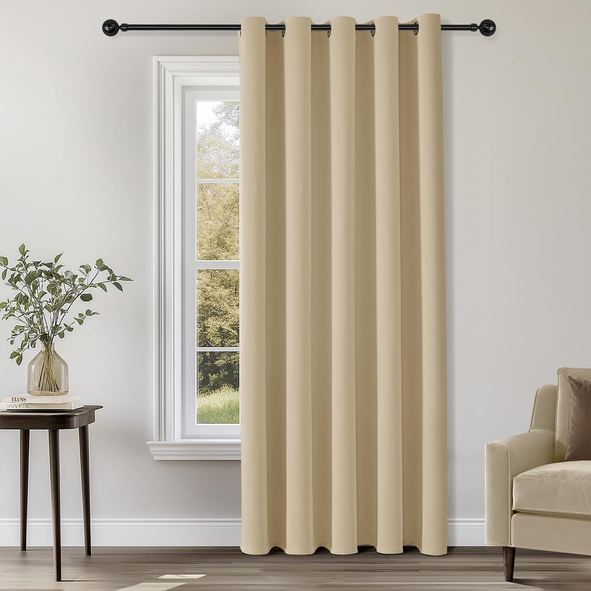 ChrisDowa Blackout Curtains Door Curtain for Doorway Privacy Closet Drapes