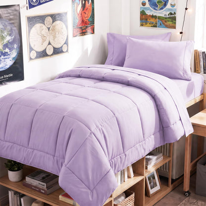 CozyLux Full Size Comforter Sets Black - 7 Pieces Bed in a Bag