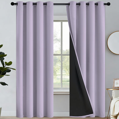 Yakamok Emerald Green Blackout Curtains 84 inches for Living Room, 52" Wide