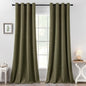 MIULEE 100% Blackout Linen Curtains for Bedroom 52x84 Inches Natural Beige