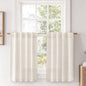 MIULEE Faux Linen Curtains 84 Inch Length 2 Panels Natural Semi Sheer Curtain with Back Tab Rod Pocket, Light Filtering Window Privacy Burlap Drapes for Living Room Bedroom 42W x 84L Linen