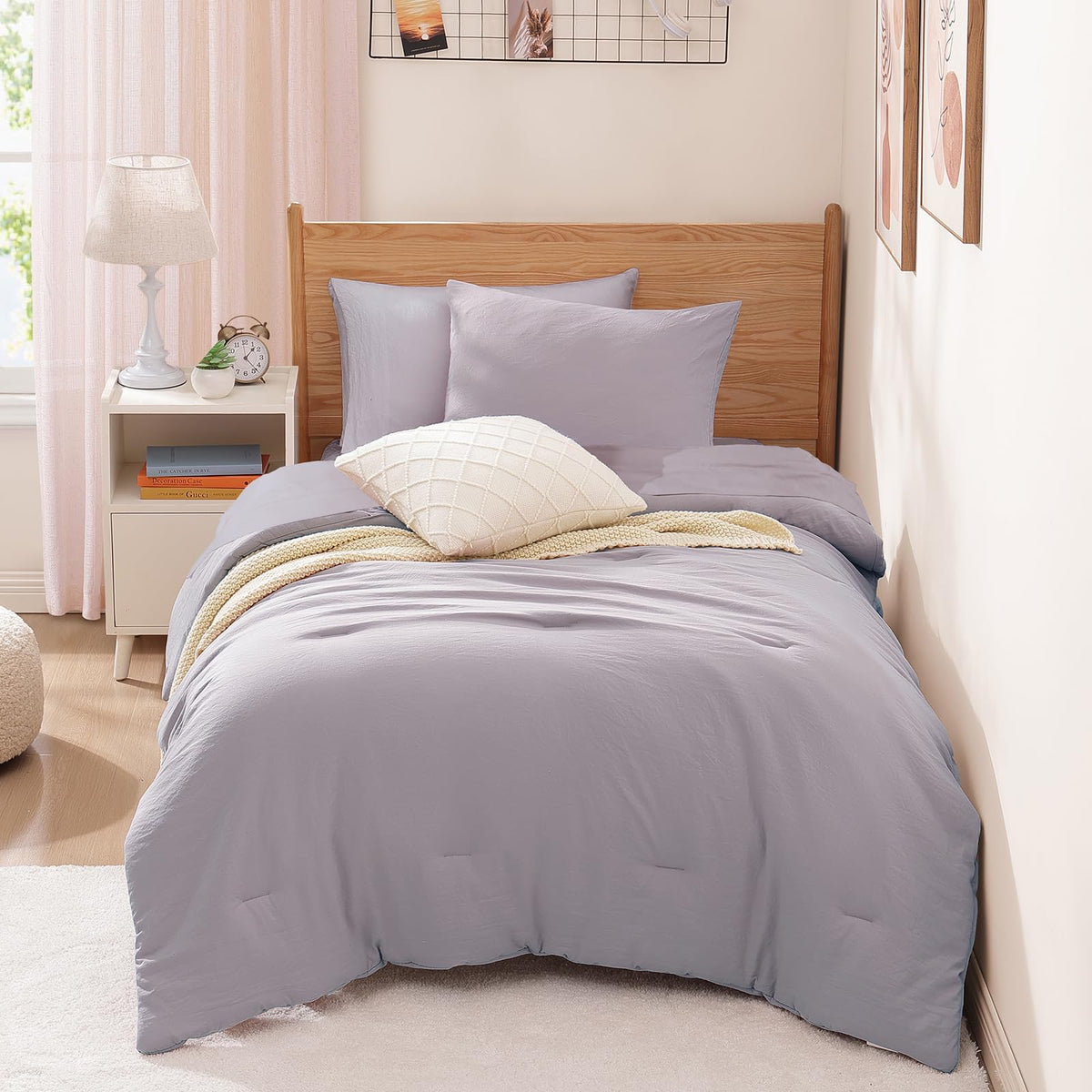 Full Size Comforter Sets-7 Pieces Ultra Soft Bed in a Bag Full Bedding Sets