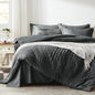 Zzlpp Queen Comforter Set 7 Piece, Green Bed in a Bag Queen Bedding Sets
