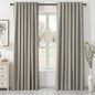 Topfinel Cream Linen Blackout Curtains 84 Inch Long for Bedroom Living Room, Ivory Pinch Pleat Back Tab Full Blackout Drapes Farmhouse Boho Curtains for Window, White Neutral Curtains 52" X 84" 7 FT