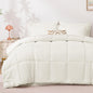Love's cabin Queen Comforter Set, 7 Pieces Bed in a Bag, Black